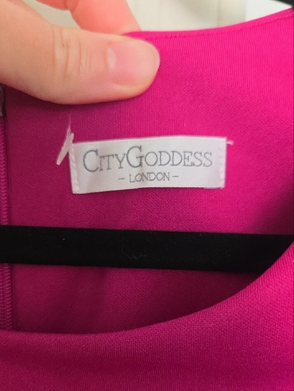 City Goddess London Fitted Pink Sheath Dress with Bow Detail US6 - Picture 5 of 7